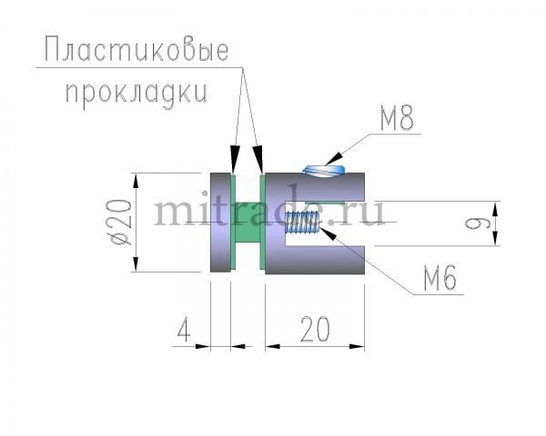 Крепление полки одинарное DT-503cp Крепление полки одинарное DT-503cp
