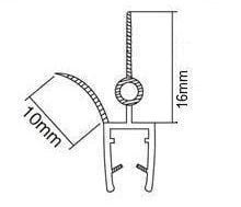 Уплотнитель 8мм*2,2м для душевой кабины MT-11 Уплотнитель 8мм*2,2м для душевой кабины MT-11